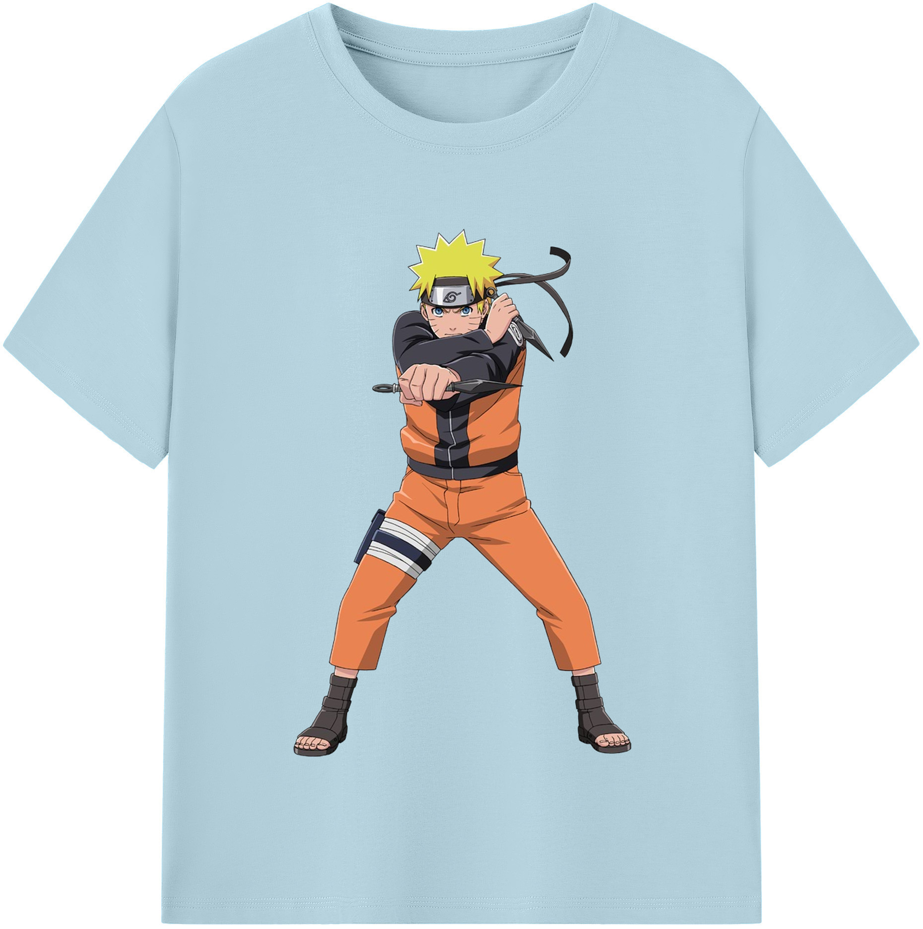 （画像用） NARUTO -ナルト- うずまき ナルト Uzumaki Naruto 綿100％半袖Tシャツ（フロントプリント）